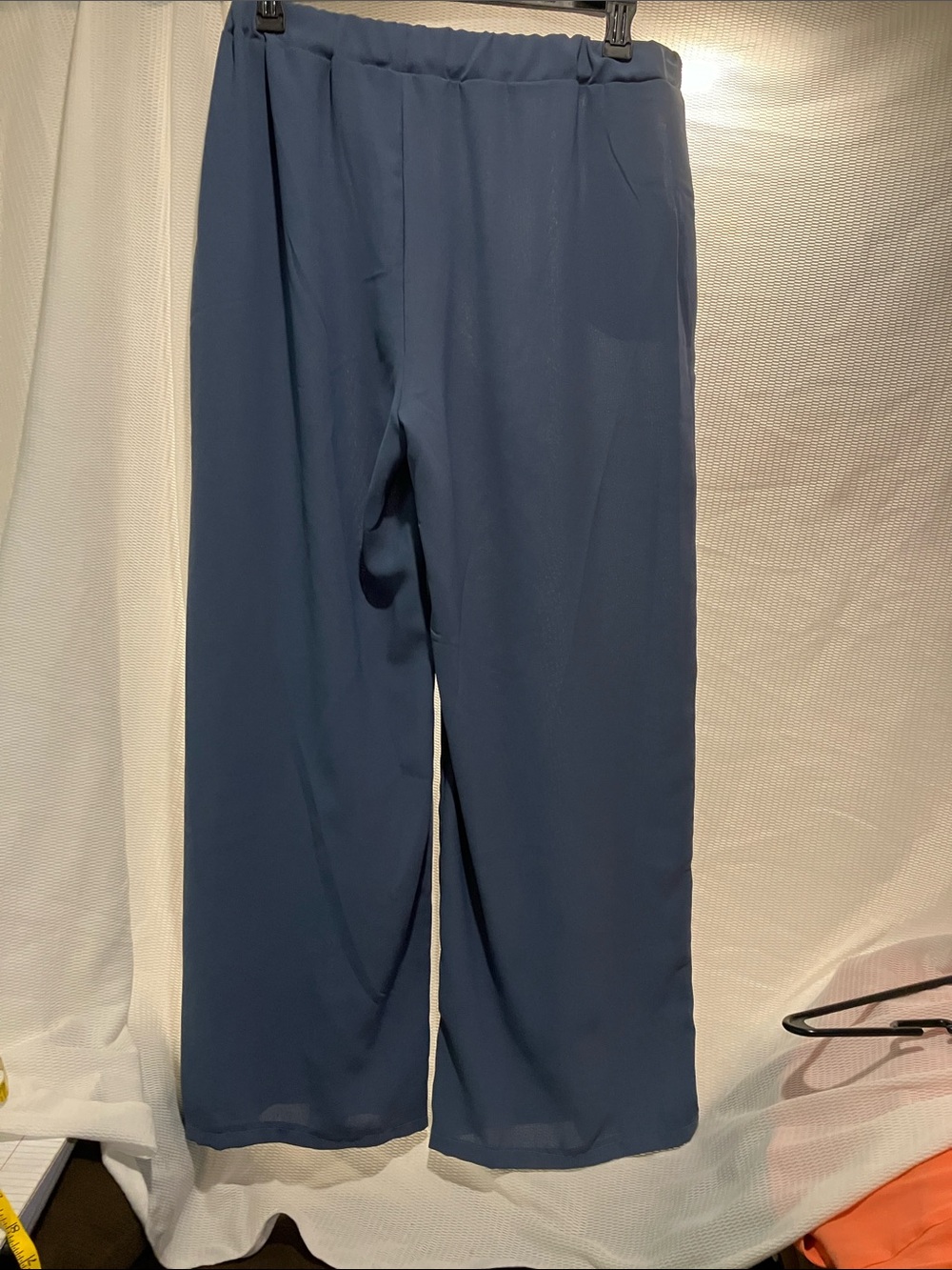 Flowing Layered Chiffon Trousers Set - Dusty Blue - Picture 15 of 16